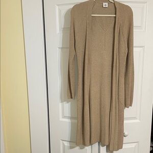 Cabi Beige Open Front Cardigan
